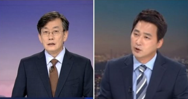 왼쪽부터 JTBC 손석희 사장과 서복현 기자.