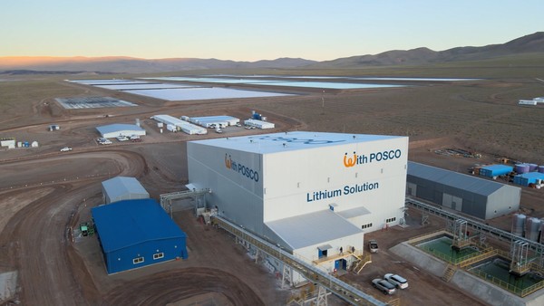 포스코그룹의 아르헨티나 리튬 생산 데모플랜트 공장 및 염수저장시설. ⓒ포스코케미칼