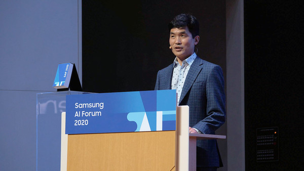 '삼성 AI 포럼 2020'에서 기조연설을 하고 있는 삼성리서치 승현준 소장(사장).ⓒ삼성전자
